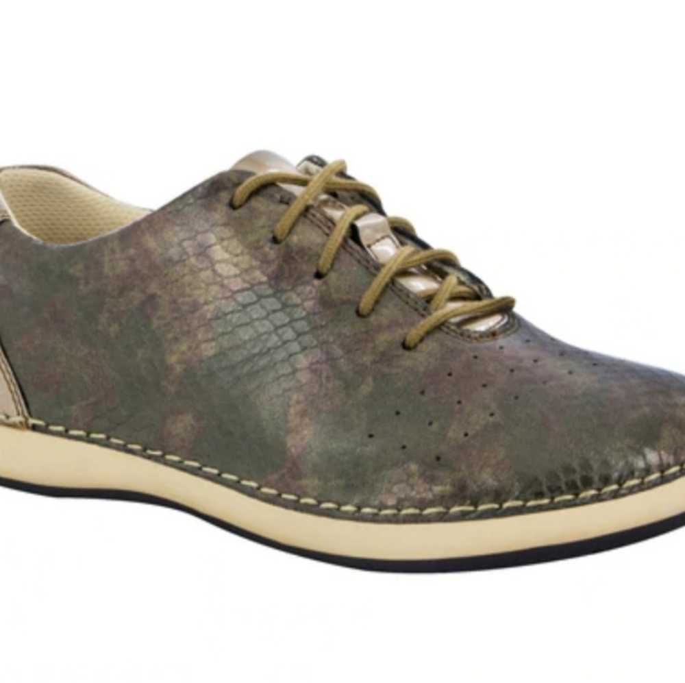 Alegria Leather Metallic Bronze Essence Sneaker